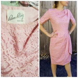 Vintage 1960s BEN REIG NYC Mod Lace Cocktail Dress